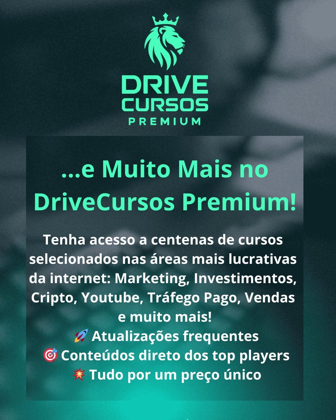 Slide demonstrando que ainda tem mais cursos